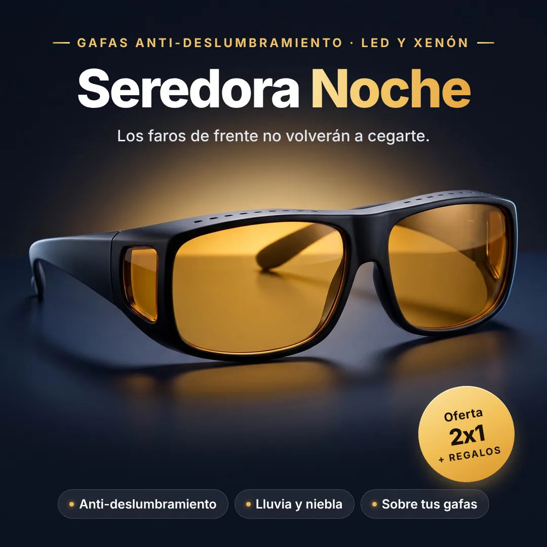 Seredora Noche, gafas anti-deslumbramiento de lente ámbar. Oferta 2x1 con regalos